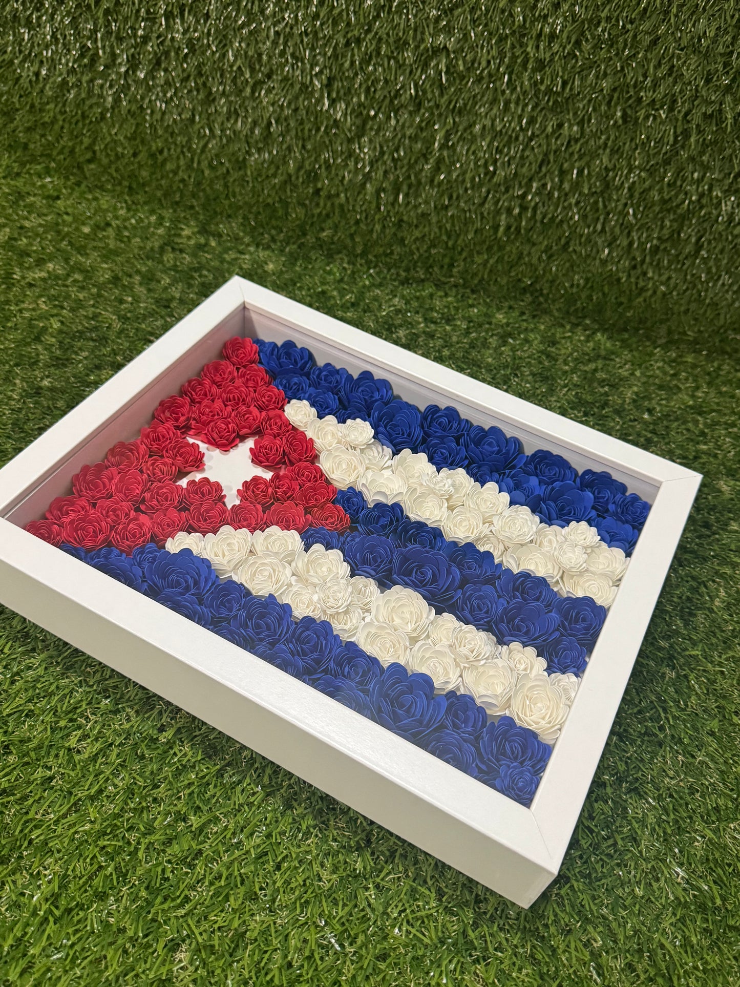 Shadow Box bandera cubana