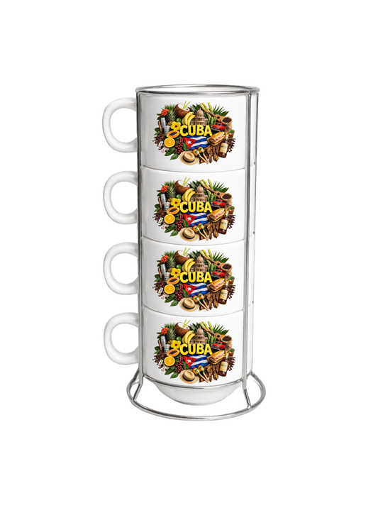 Set de Tacitas de Café Espresso 6 oz – Diseño Cuba Elegante