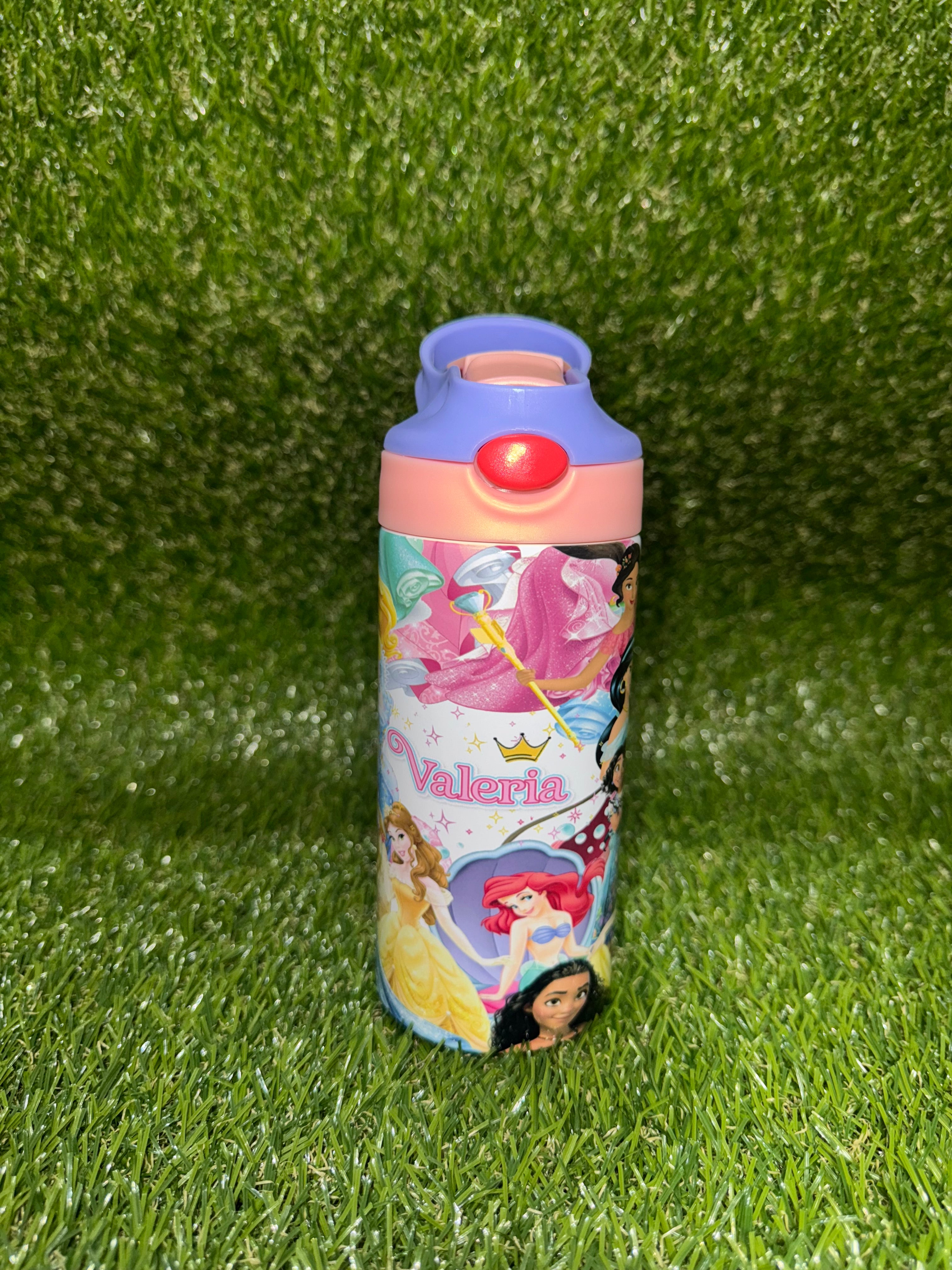 Tumbler infantil de princesa personalizado 🏰