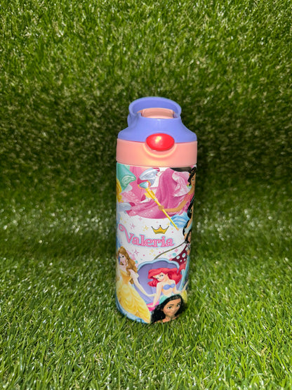 Tumbler infantil de princesa personalizado 🏰