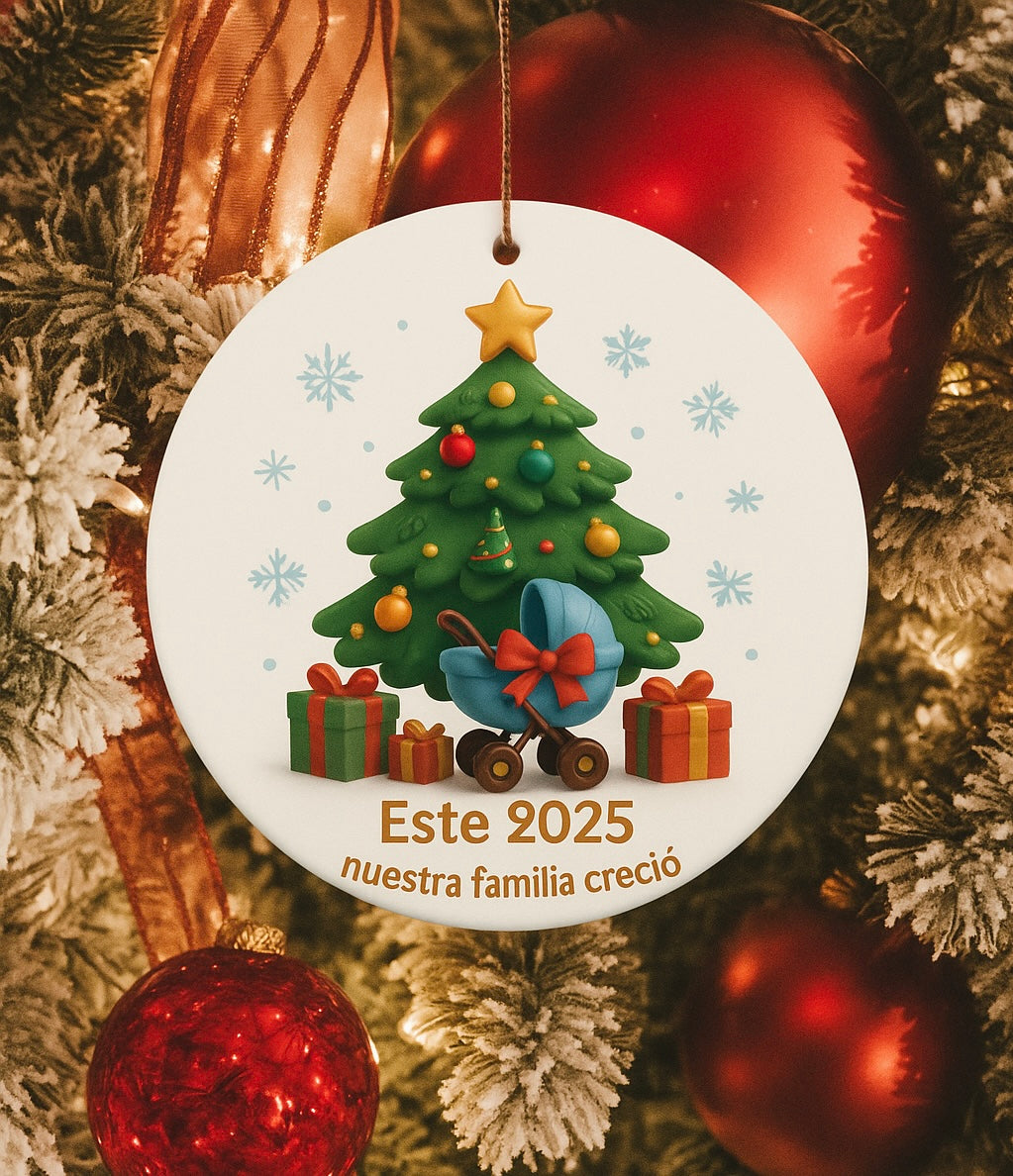 Ornamento Navideño Personalizado 2.75” x 2.75”