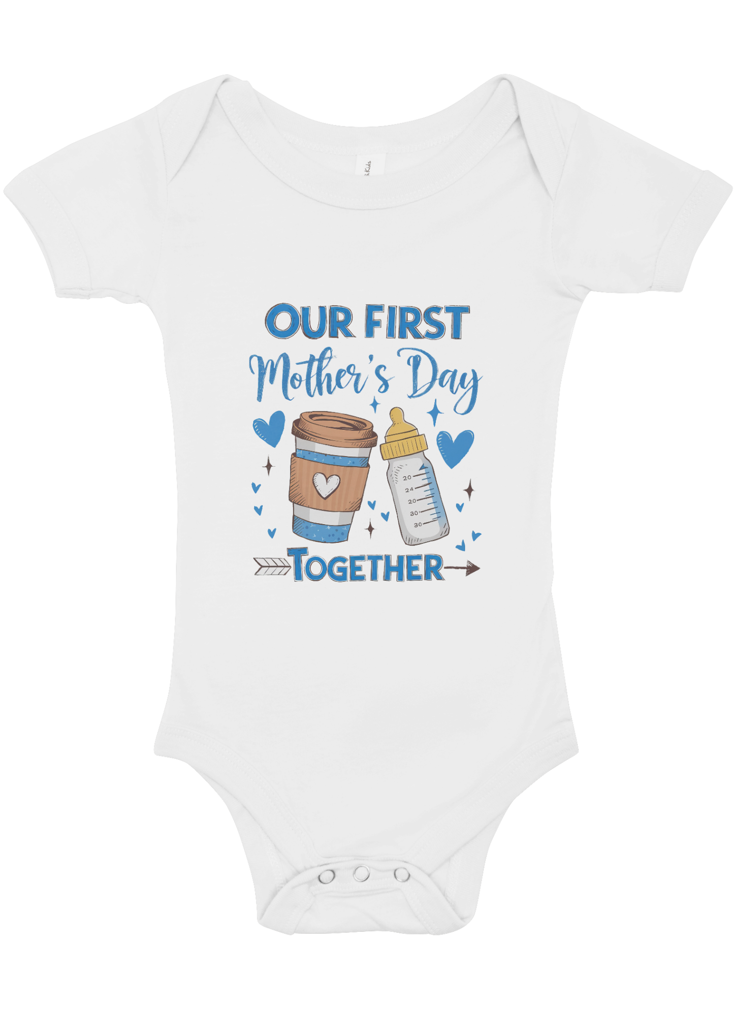 cute newborn baby wearing a personalized bodysuit (0-3 months)