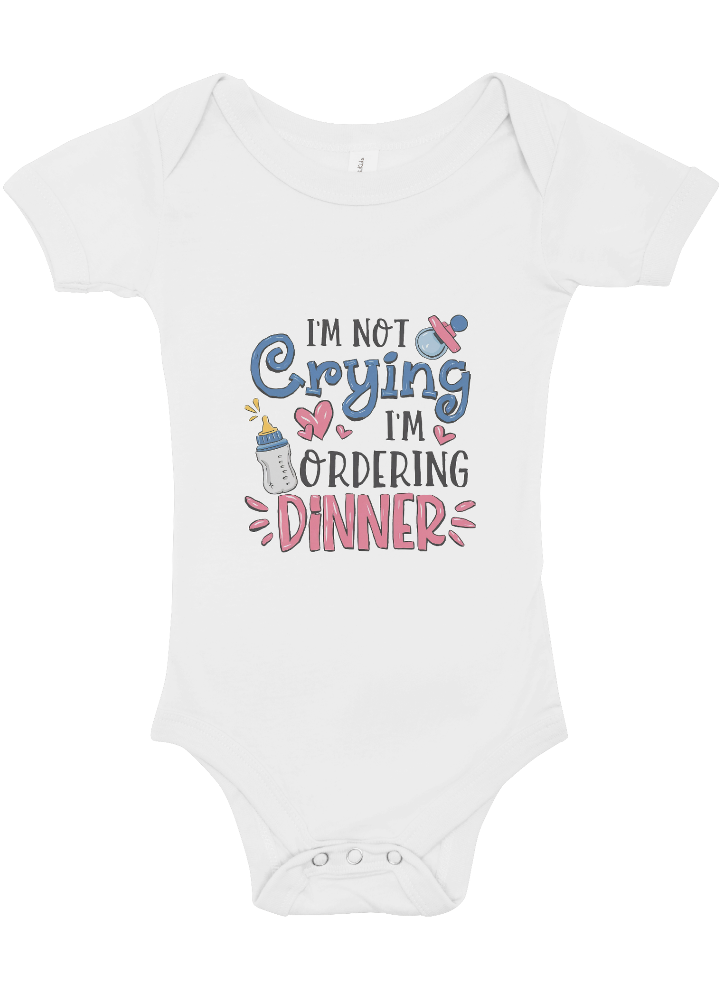 cute newborn baby wearing a personalized bodysuit (0-3 months)