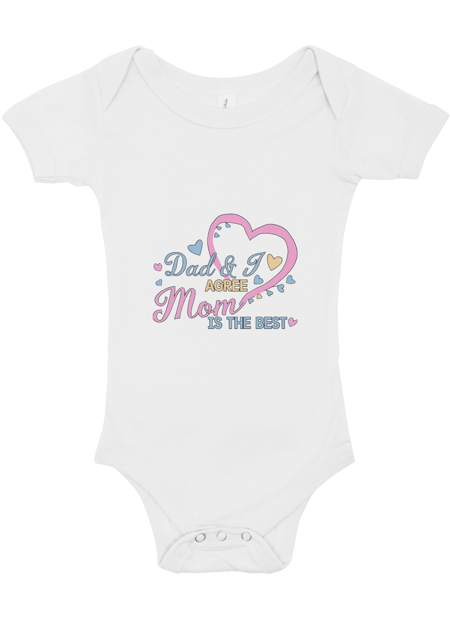 cute newborn baby wearing a personalized bodysuit (0-3 months)