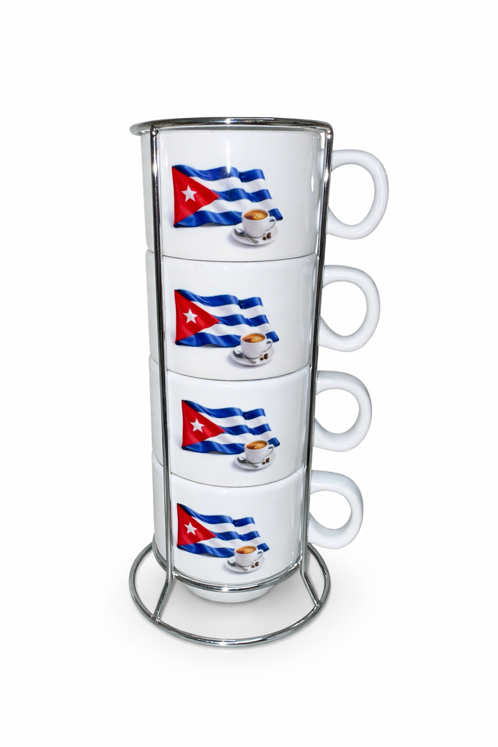 Set de Tazas Cubanas con Base – Cafecito con Sabor a Casa