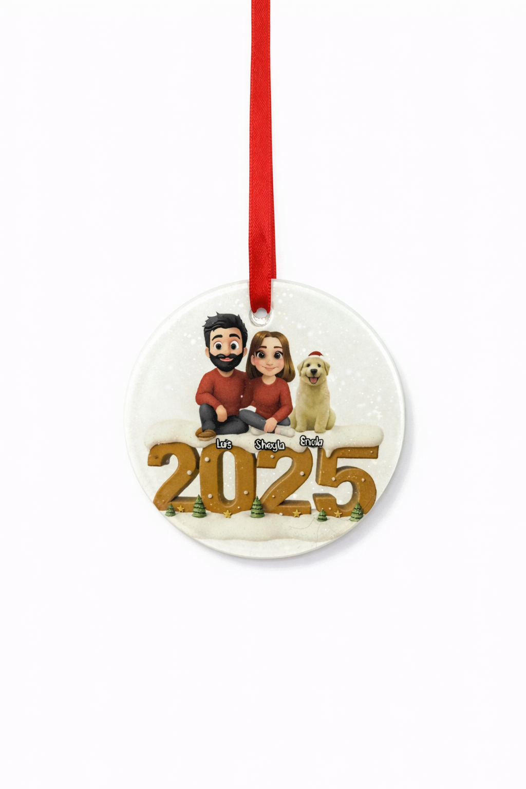 Ornamento Navideño Personalizado en pareja o famila