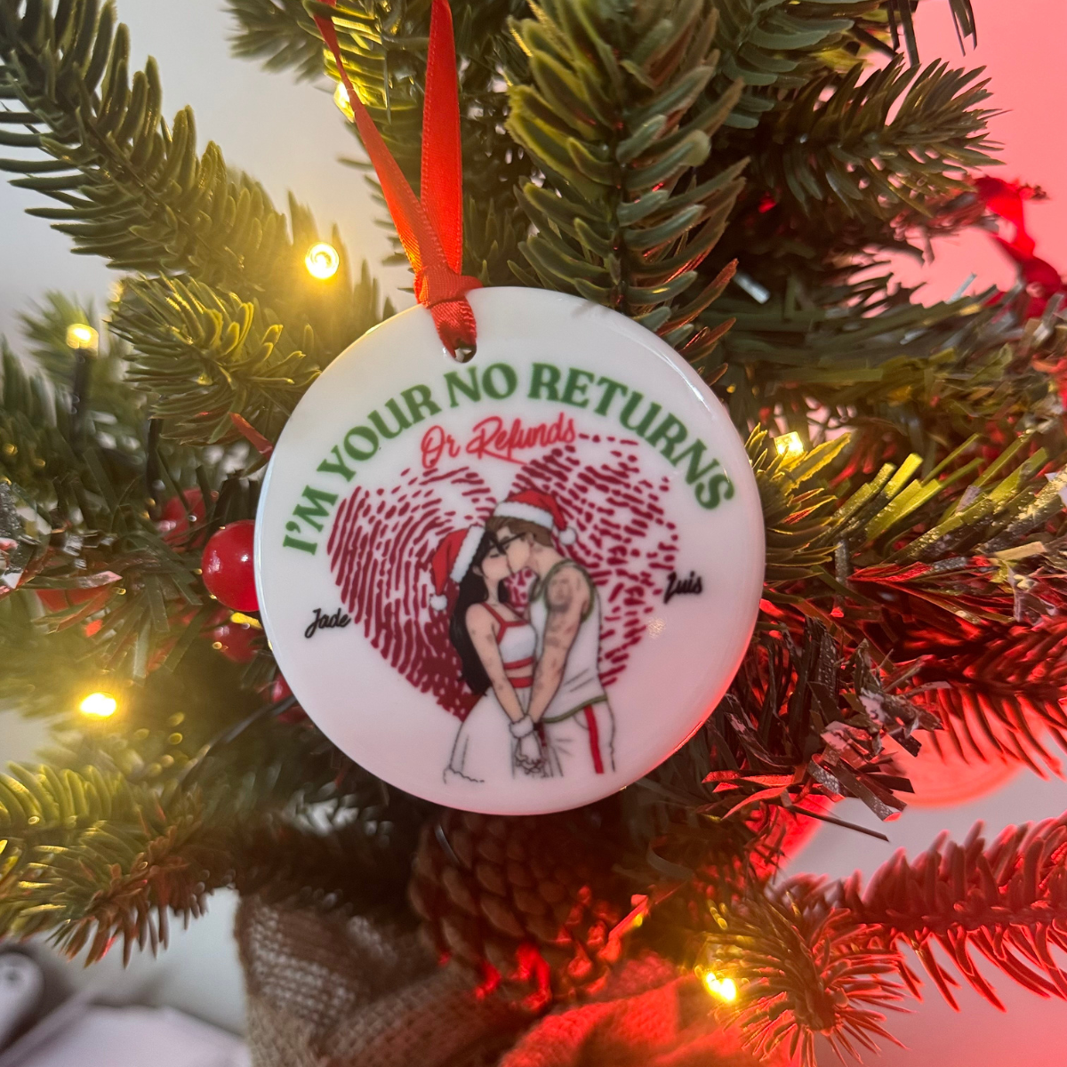 Ornamento Navideño Personalizado en pareja o famila