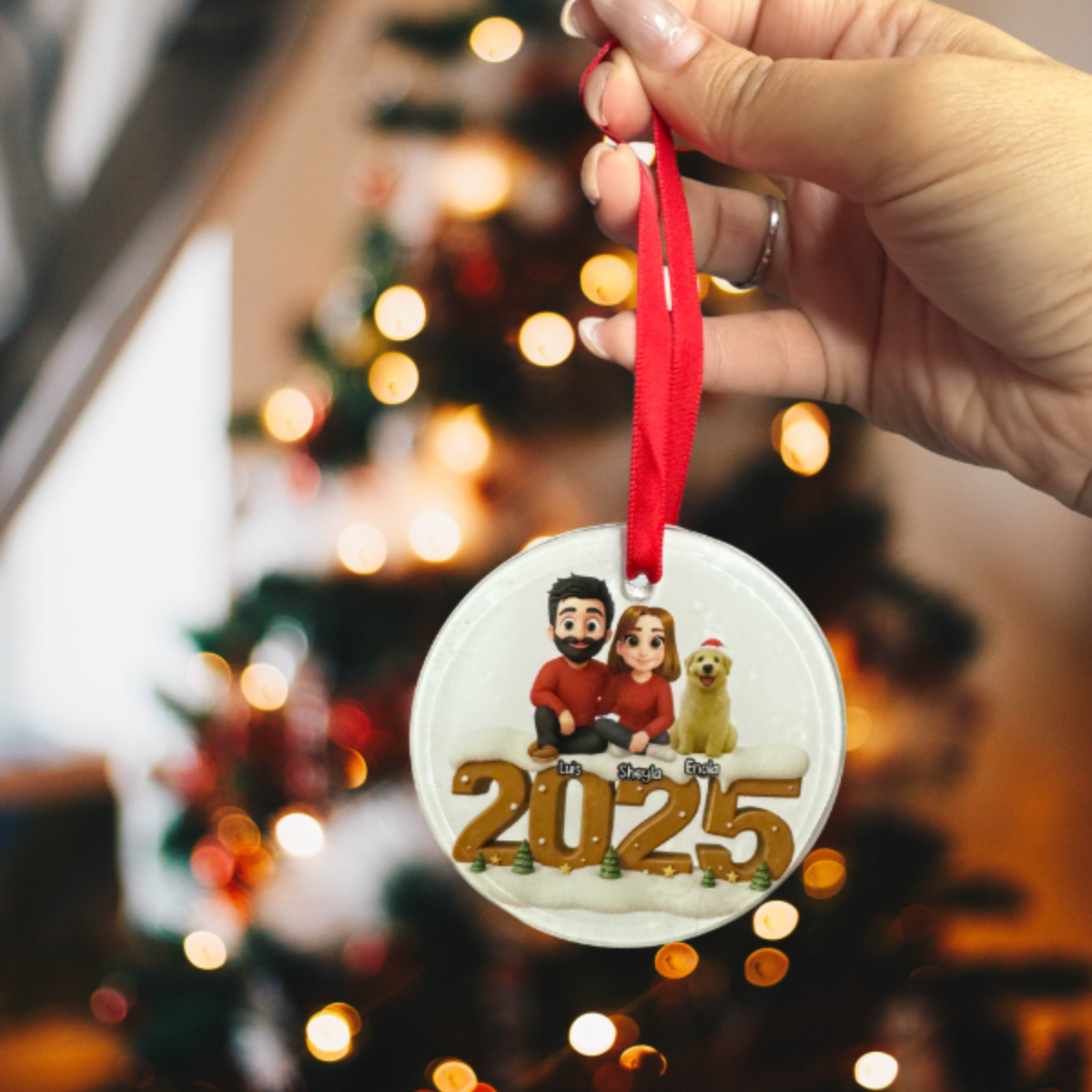 Ornamento Navideño Personalizado en pareja o famila