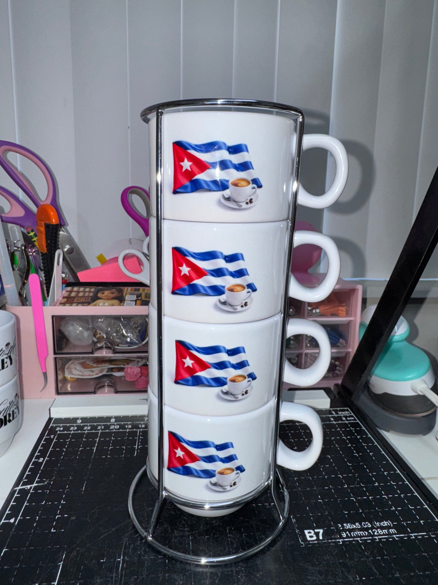 Set de Tazas Cubanas con Base – Cafecito con Sabor a Casa