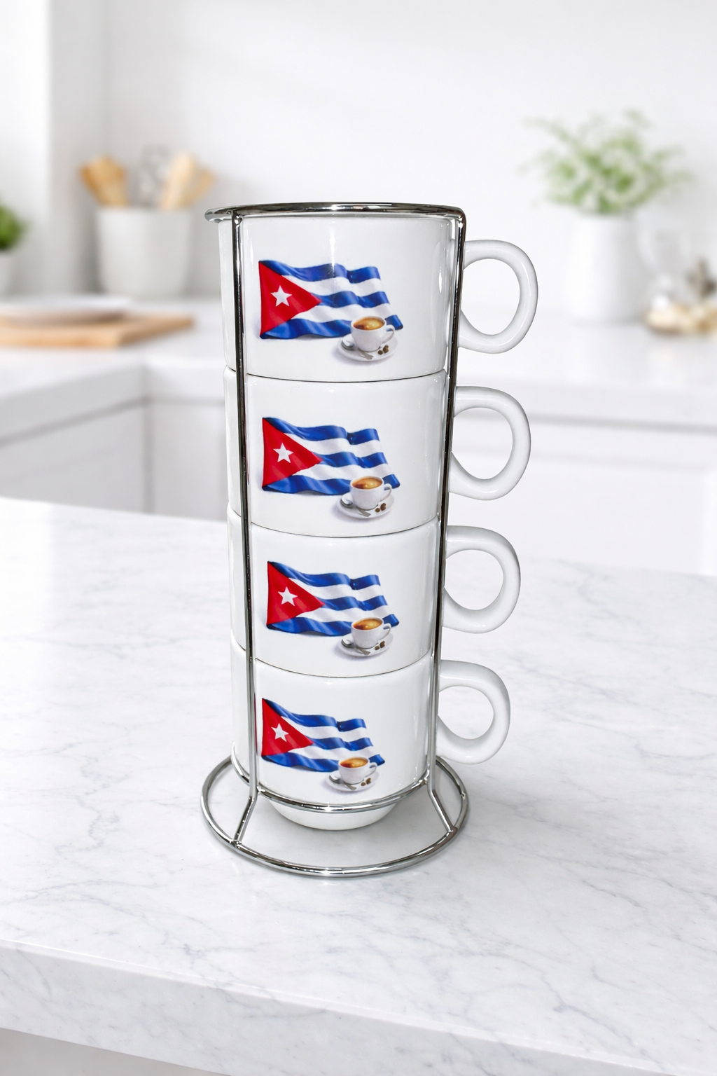 Set de Tazas Cubanas con Base – Cafecito con Sabor a Casa