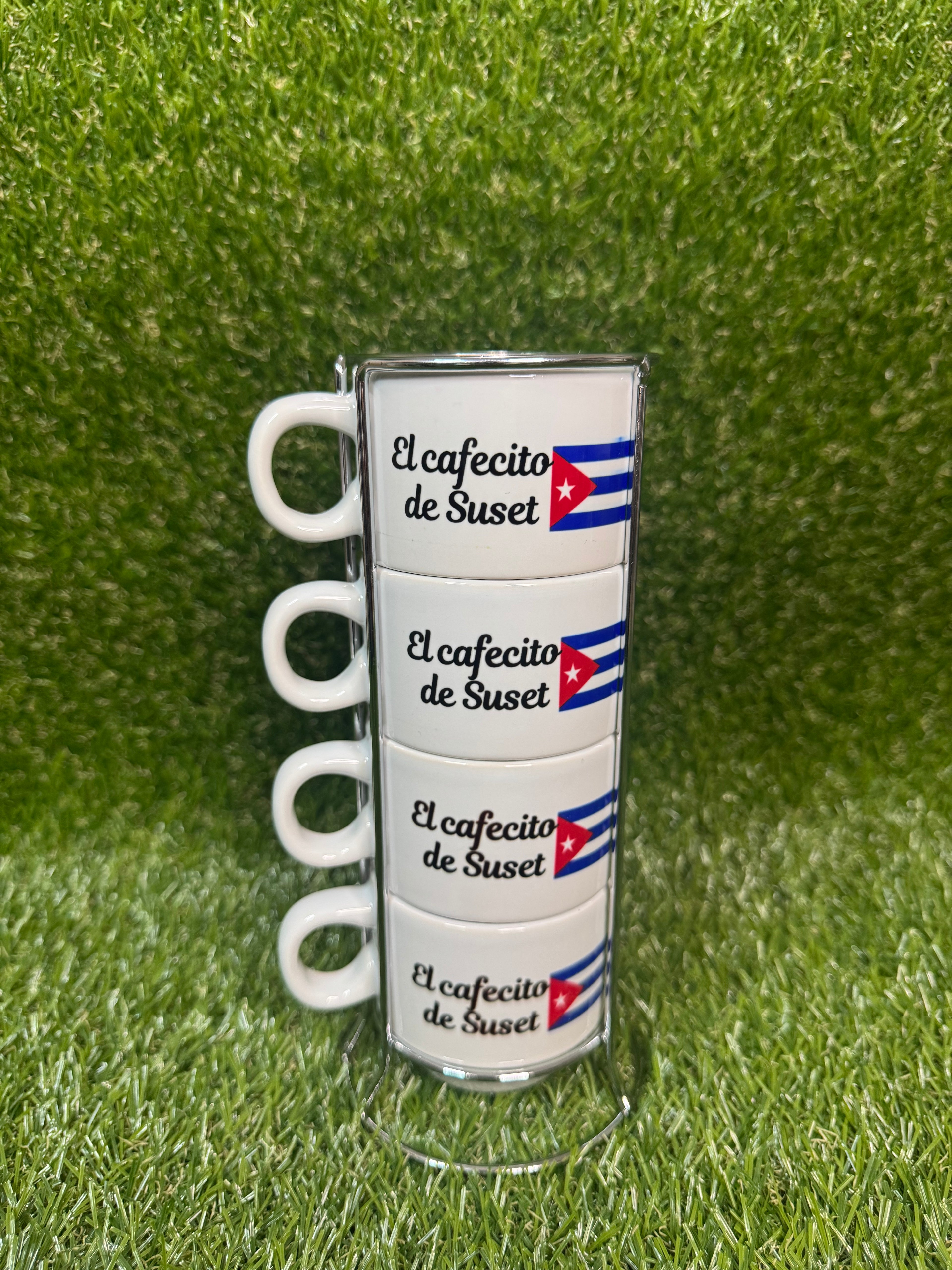 tazas de cafe bandera cubana 6oz