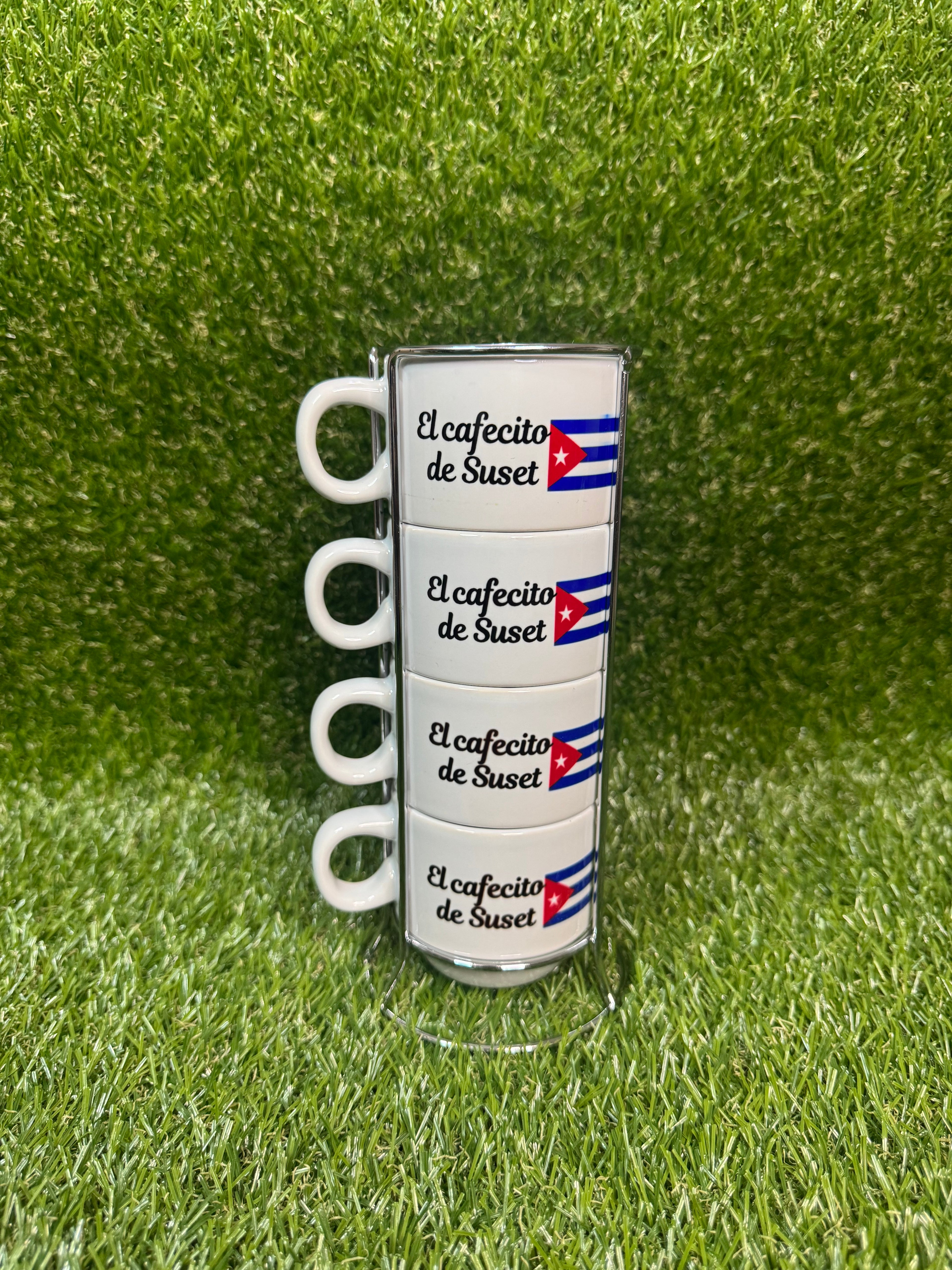 tazas de cafe bandera cubana 6oz