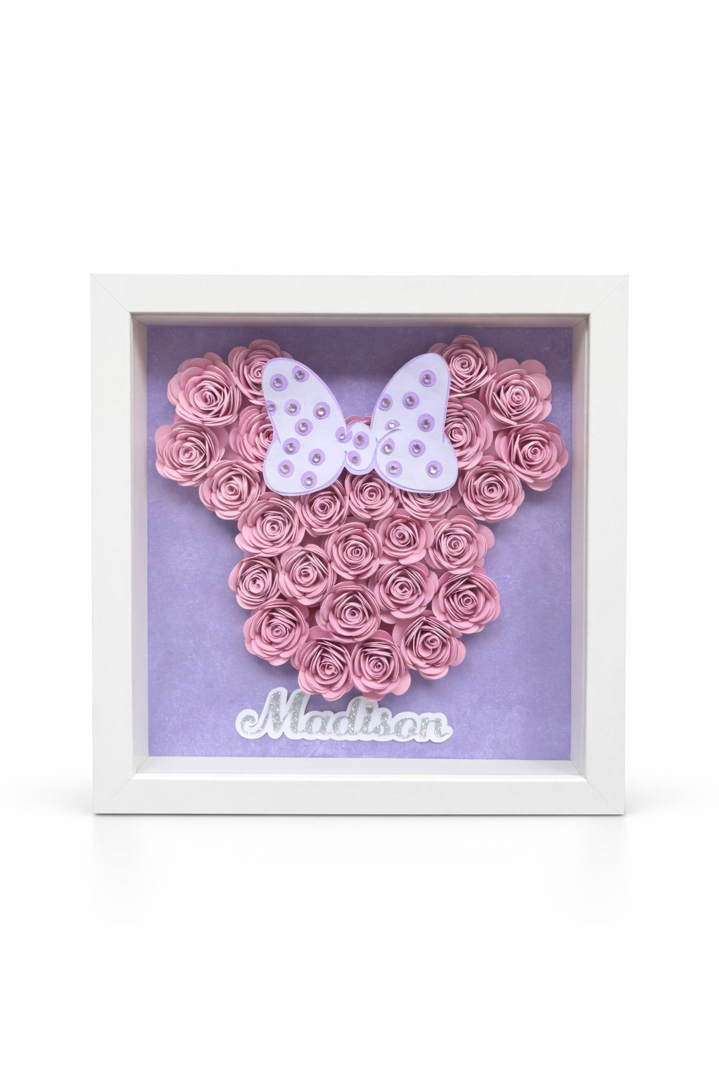 Cuadro de flores 3D Minnie Mouse