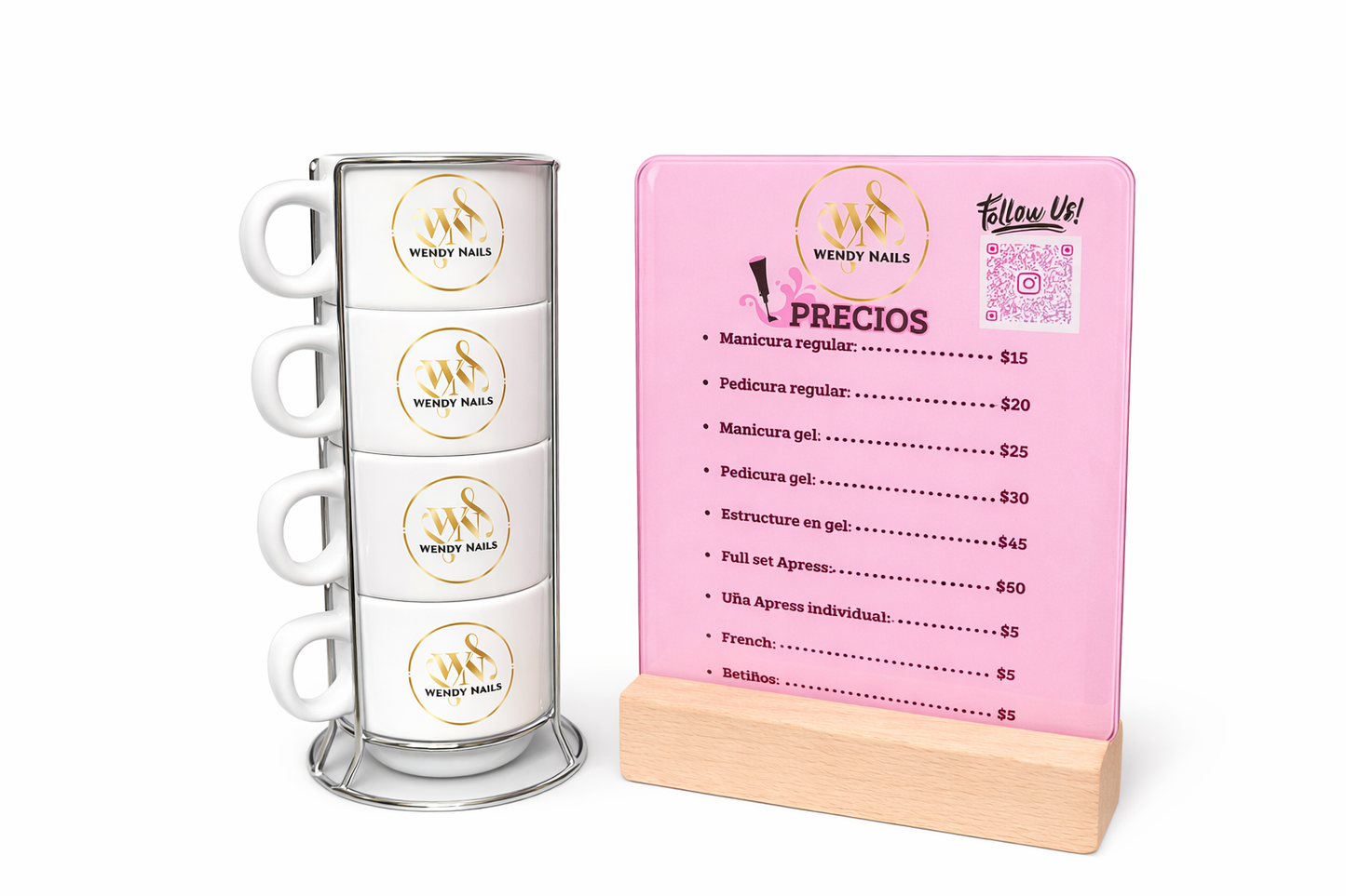 tazas de cafe + cuadro de luces