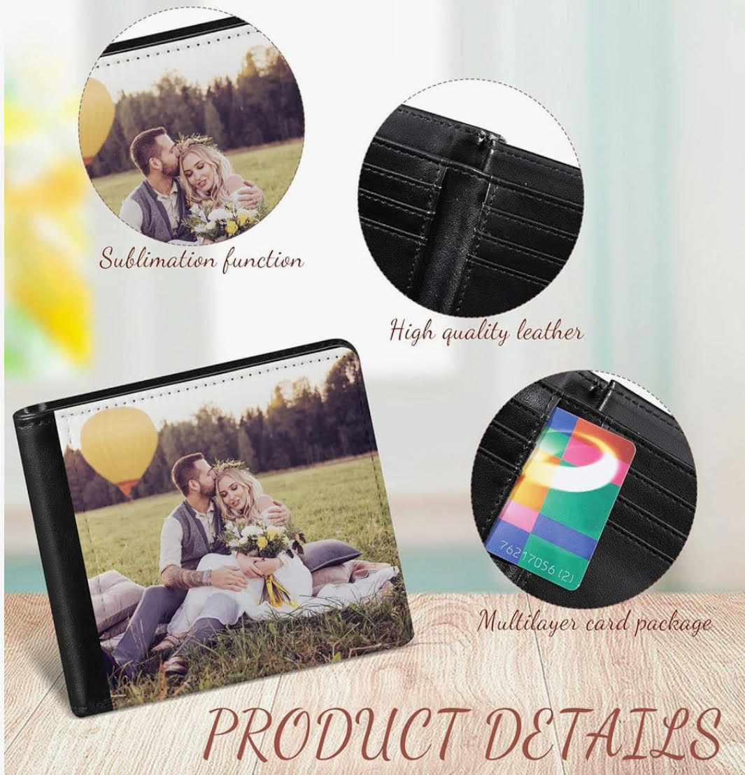 👔 Billetera Personalizada con Foto y Texto
