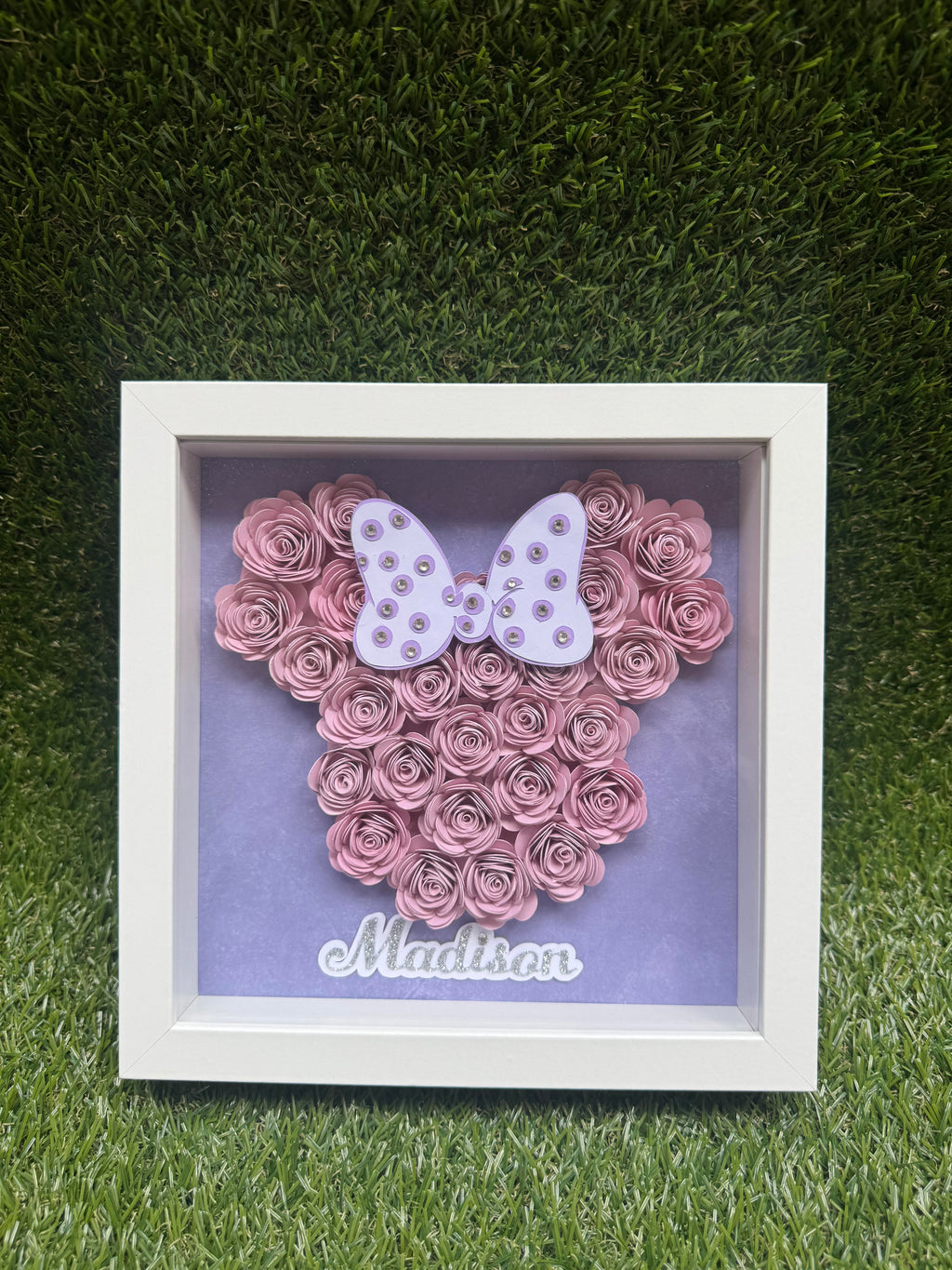 Cuadro de flores 3D Minnie Mouse