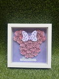 Cuadro de flores 3D Minnie Mouse